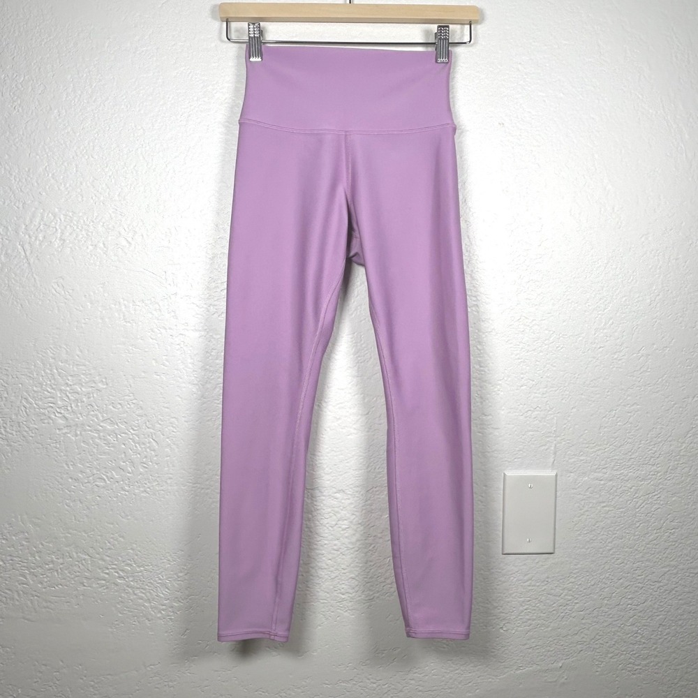 Alo Purple Yoga Leggings High Waisted Lavender Performance Tights Size S